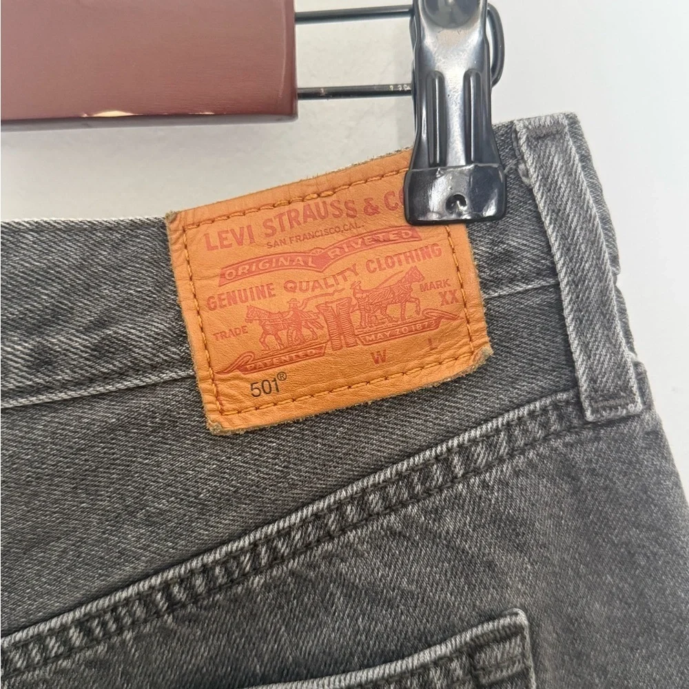 Levi's 501 Original high-rise black denim cutoff shorts